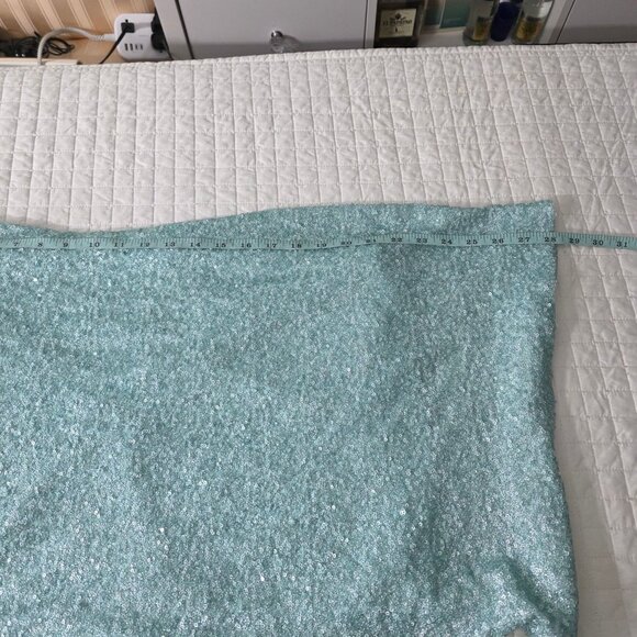 Susana Monaco Aqua Sequin Mini Dress Cowl Neck Crisscross Straps Size S, NWOT - Picture 8 of 8